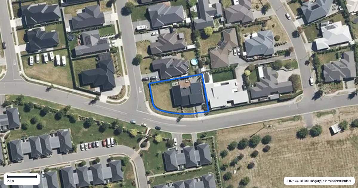 Property context map for 42 Elm Drive, Rangiora