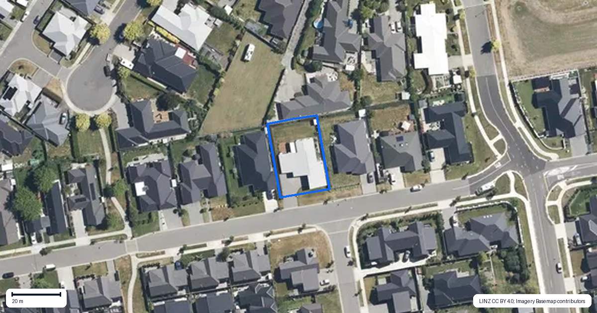Property context map for 8 Salisbury Avenue, Rangiora