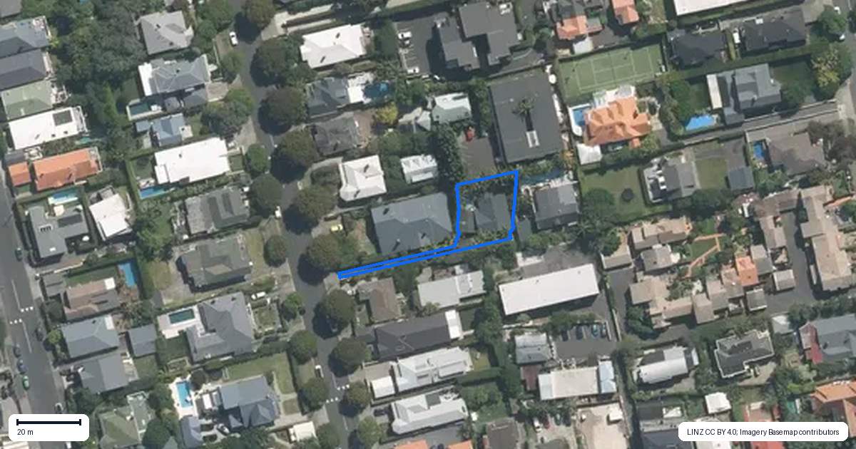 Property context map for 9A Sentinel Road, Herne Bay, Auckland