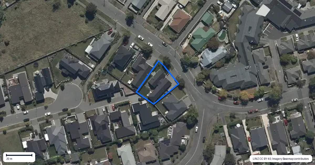 Property context map for 38 Colwyn Street, Bryndwr, Christchurch