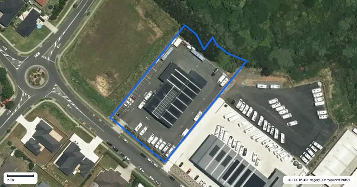 Property context map for 50 Gateway Park Drive, Pokeno