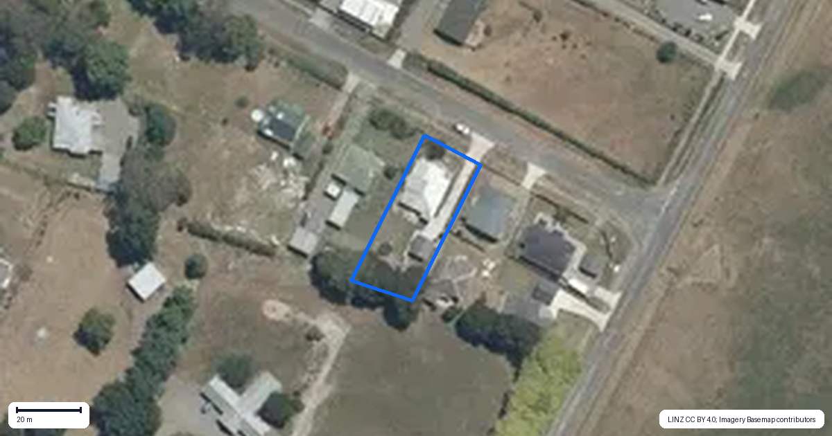 Property context map for 20 Knorp Street, Otane