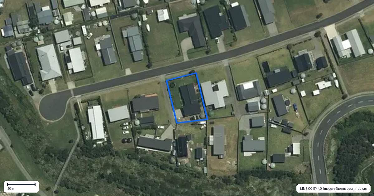 Property context map for 23 Navigation Drive, Cooks Beach, Whitianga