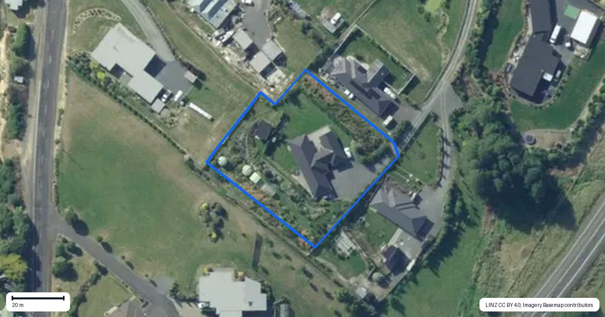 Property context map for 20 Mallard Drive, Waihola, Milton