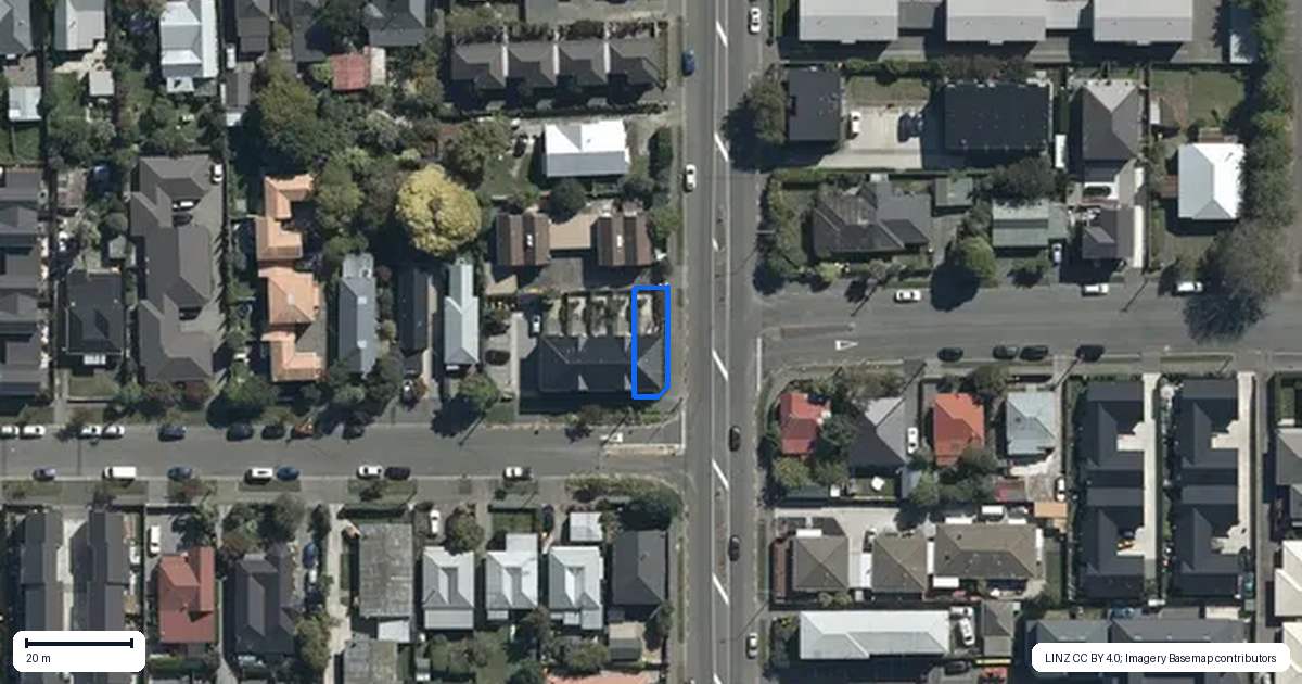 Property context map for 411D Armagh Street, Linwood, Christchurch