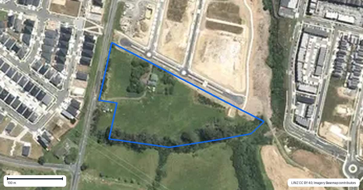 Property context map for 121 Murphys Road, Flat Bush, Auckland
