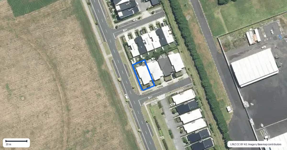 Property context map for 1 Bravery Road, Papakura