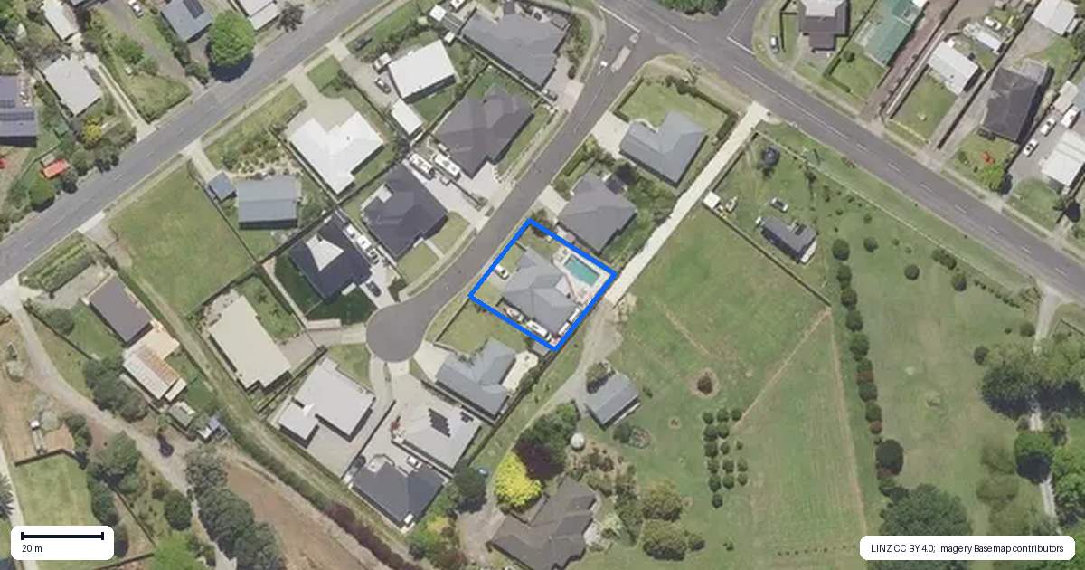Property context map for 5 Anatere Rise, Athenree, Waihi Beach