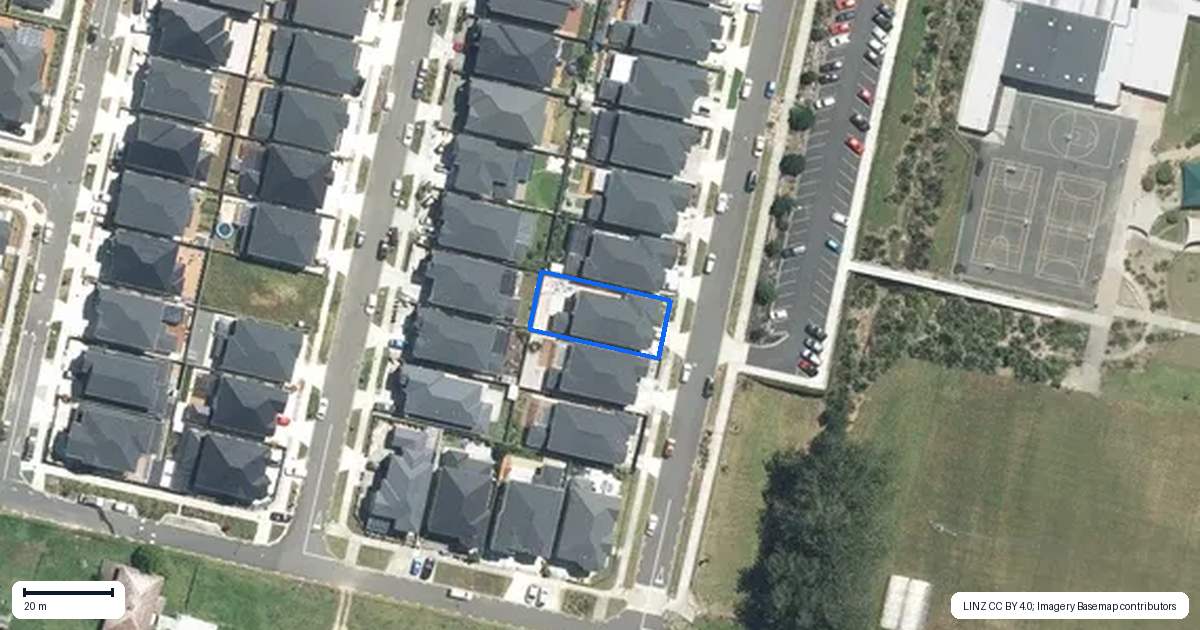 Property context map for 20 Ako Road, Flat Bush, Auckland