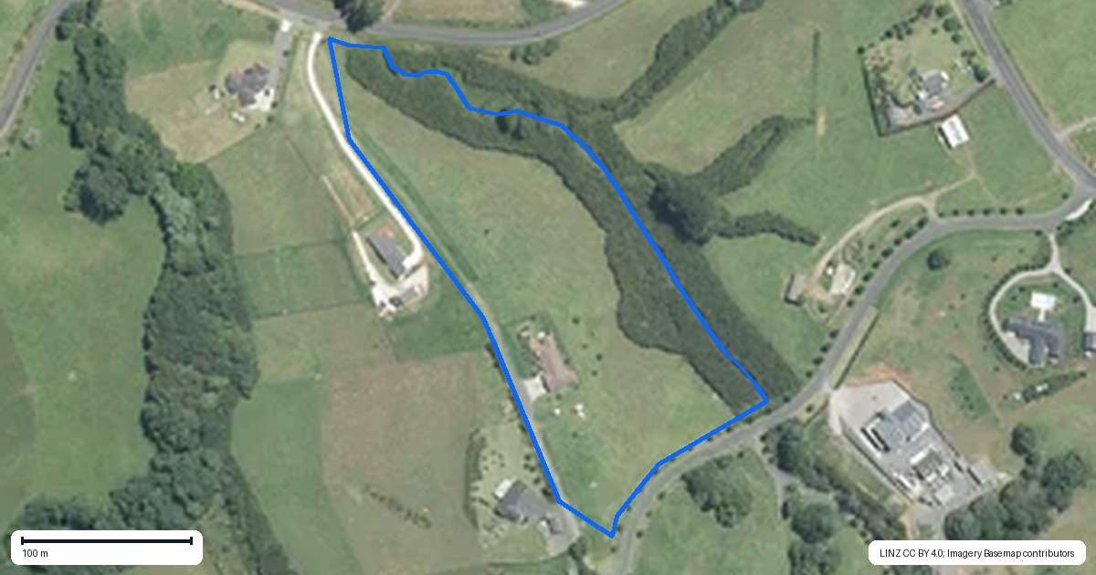 Property context map for 38 Korowai Rise, Ramarama, Drury
