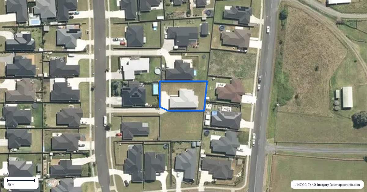 Property context map for 6B Fernbird Avenue, Te Kauwhata