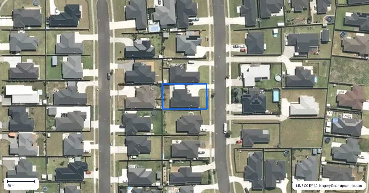 Property context map for 9 Fernbird Avenue, Te Kauwhata