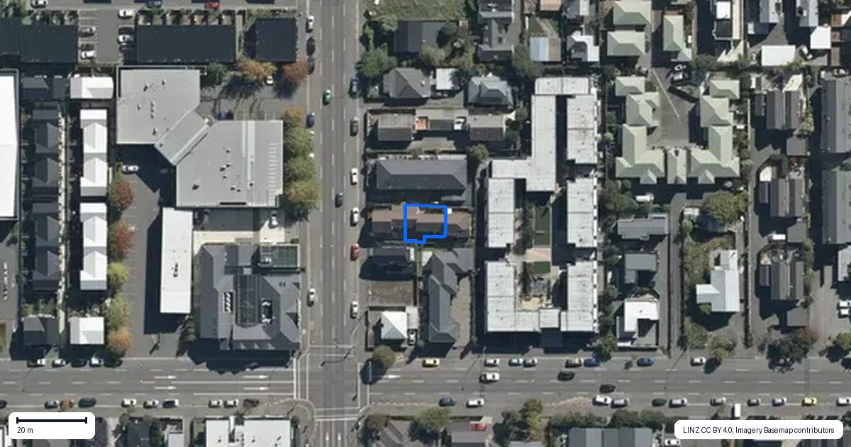 Property context map for 2/358 Madras Street, Christchurch Central, Christchurch