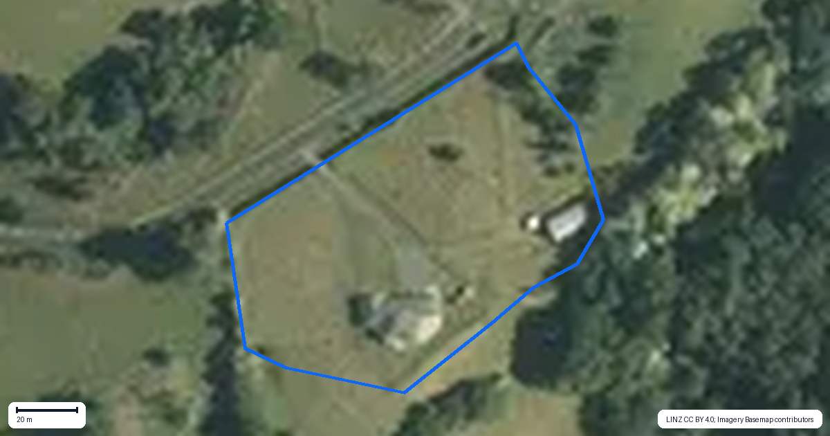 Property context map for 58 Caie Road, Mangatawhiri