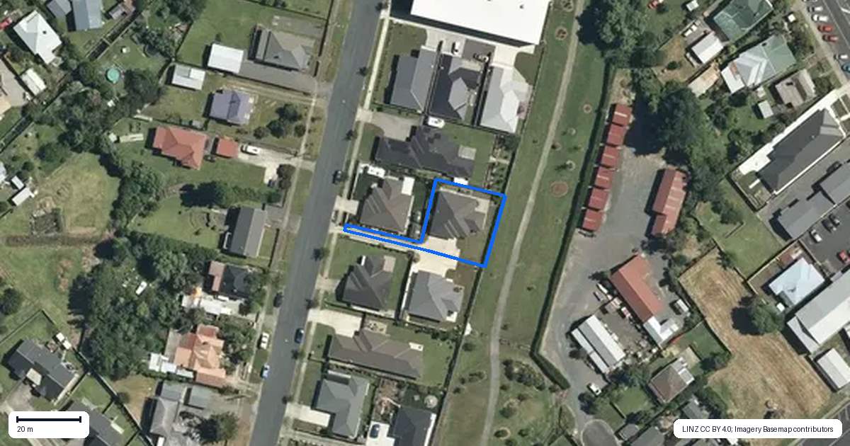 Property context map for 7 Millar Street, Te Aroha
