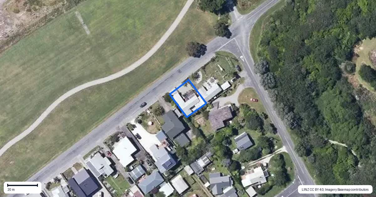 Property context map for 1A Marine Parade, Carters Beach, Westport