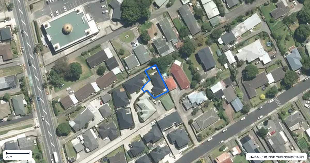 Property context map for 116E Great South Road, Manurewa, Auckland
