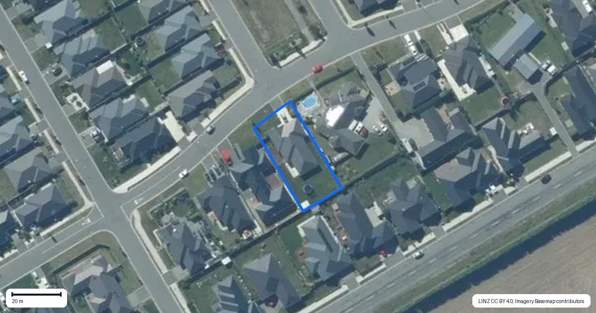 Property context map for 104 Kemble Drive, Rolleston
