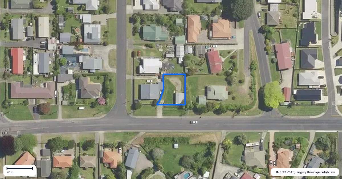 Property context map for 51 Queen Street, Te Puke