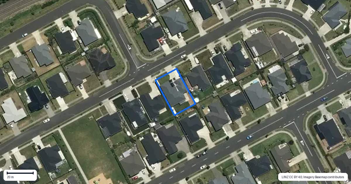Property context map for 13 Culverwell Crescent, Pokeno