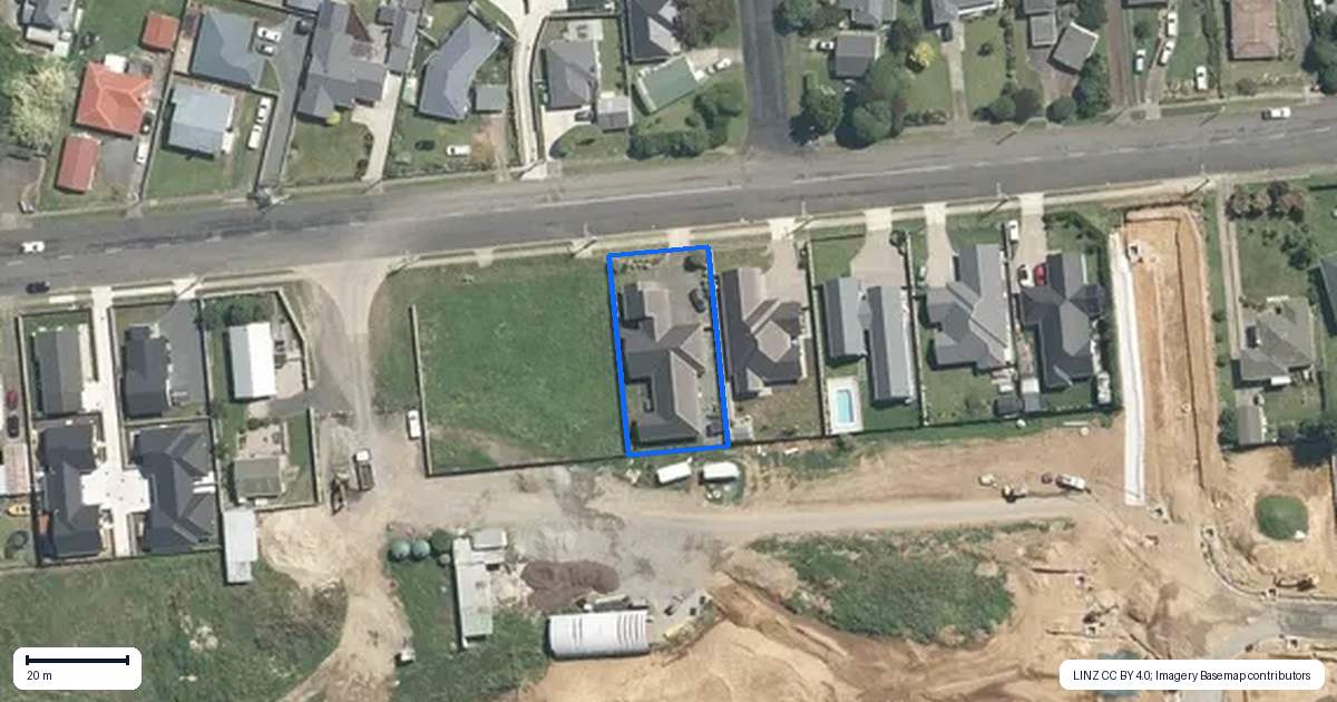 Property context map for 1591 Rewi Street, Te Awamutu