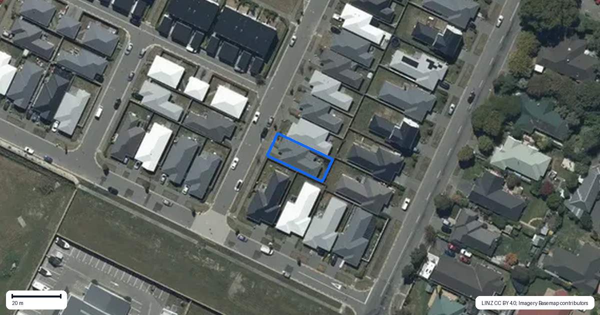 Property context map for 23 Vildebeest Street, Halswell, Christchurch