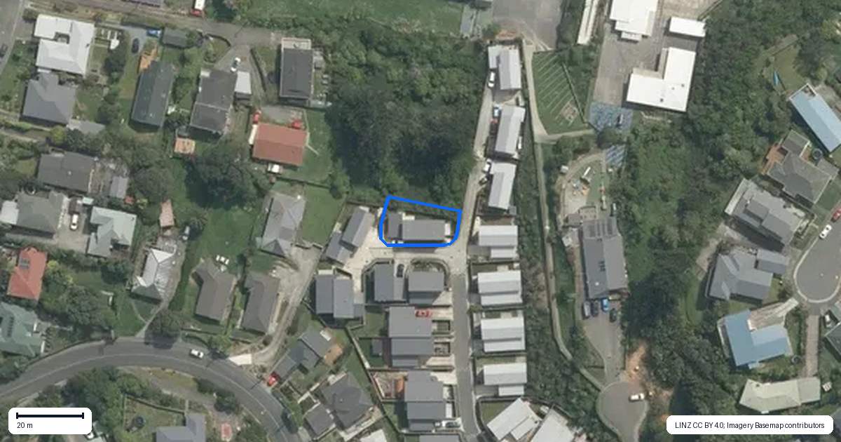 Property context map for 45 Brindle Way, Newlands, Wellington