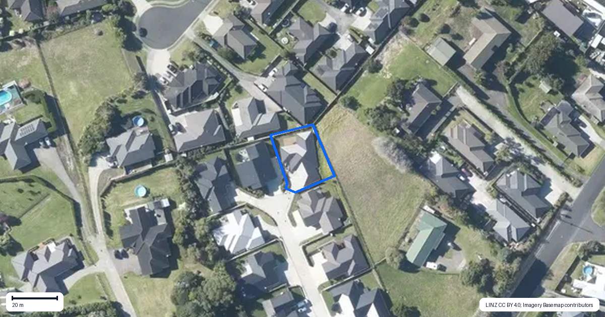 Property context map for 8 Evan Tasman Lane, Waiuku