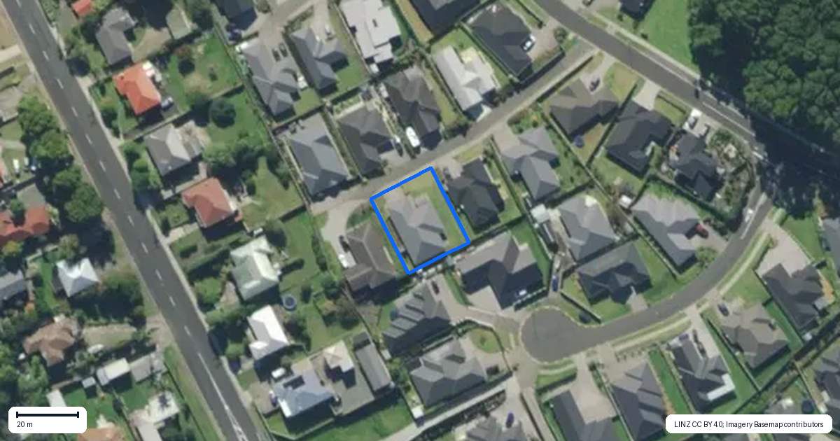 Property context map for 5 Kainui Heights, Te Kamo, Whangarei