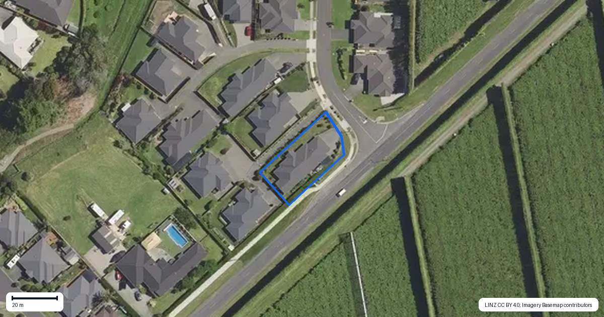 Property context map for 1 Layla Place, Katikati
