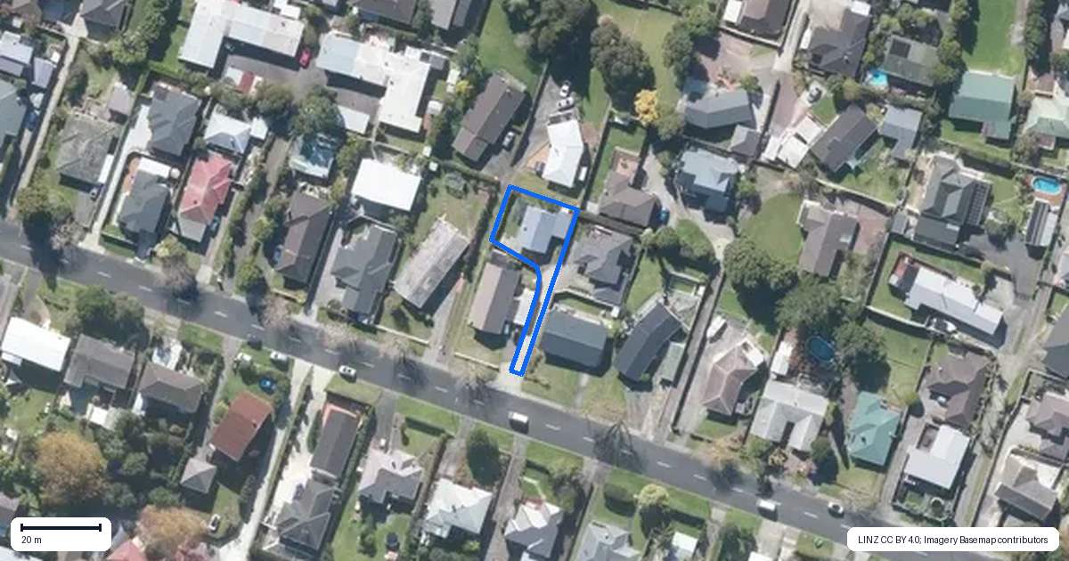 Property context map for 23B Rodney Street, Howick, Auckland