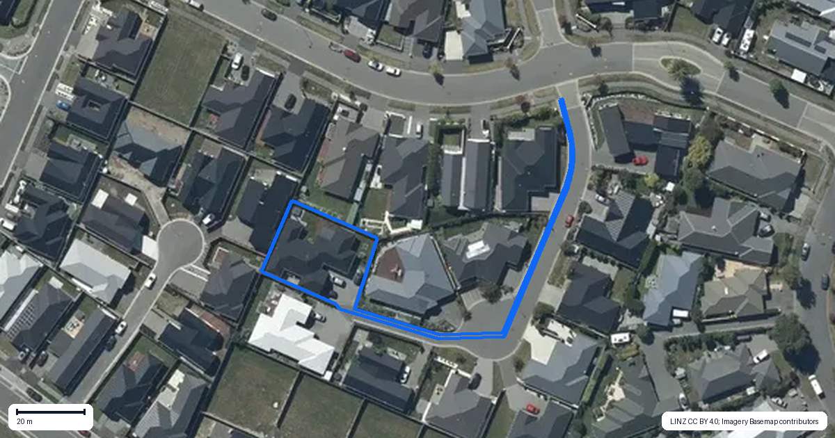 Property context map for 8 Saxby Lane, Halswell, Christchurch