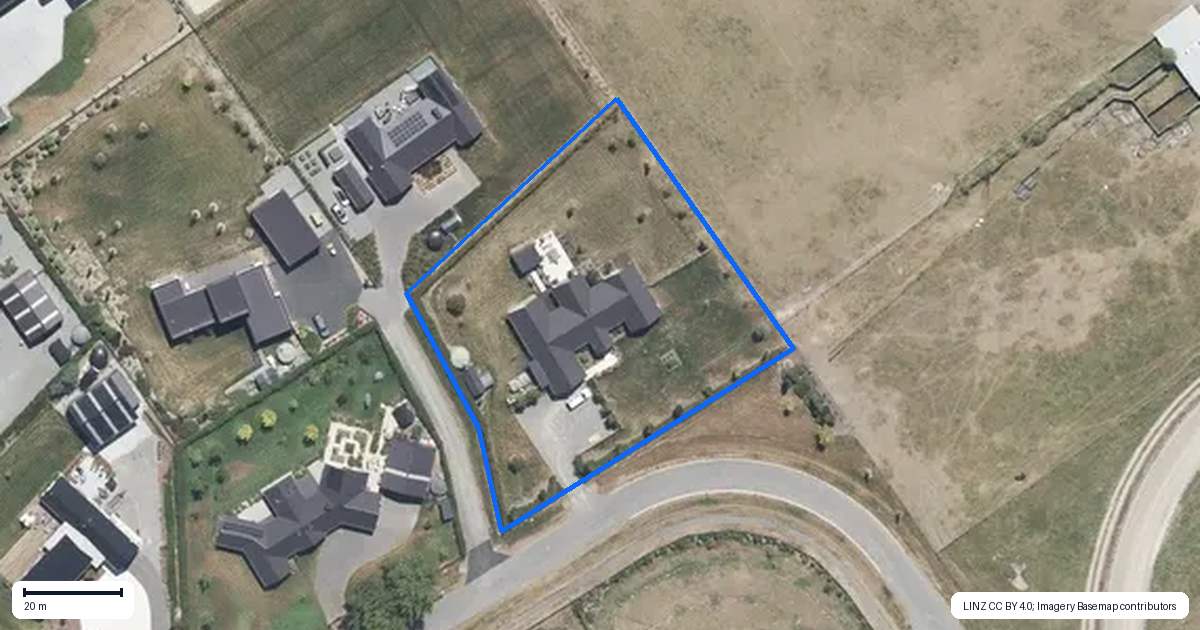 Property context map for 25 Hallfield Drive, Ohoka