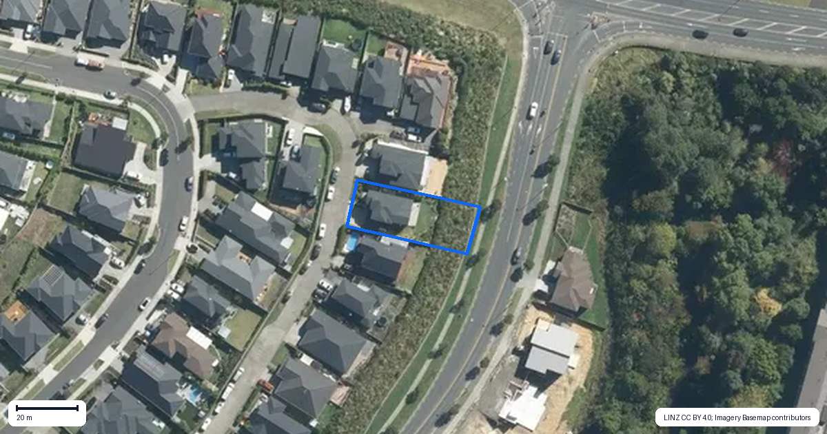 Property context map for 20 Bine Crescent, Orewa