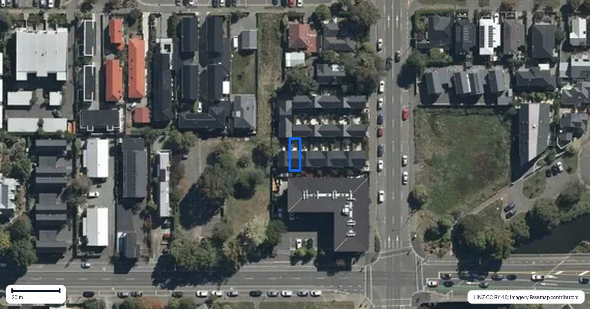 Property context map for 7/305 Madras Street, Christchurch Central, Christchurch