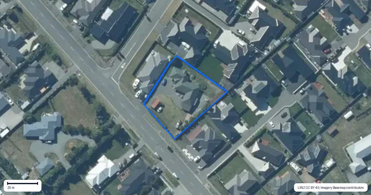 Property context map for 784 East Maddisons Road, Rolleston