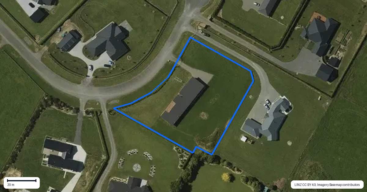 Property context map for 26 Oriwa Lane, Levin