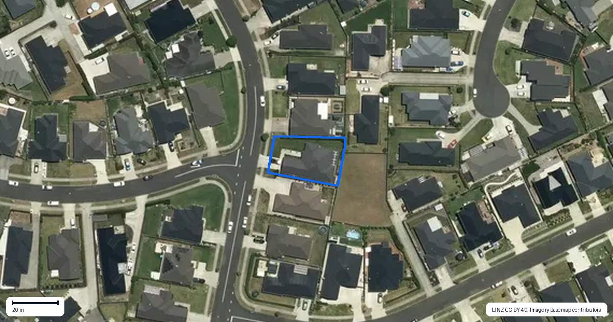 Property context map for 16 Peter Bourne Drive, Pokeno