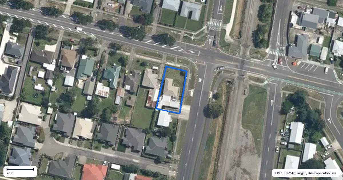 Property context map for 23 North Street, Feilding