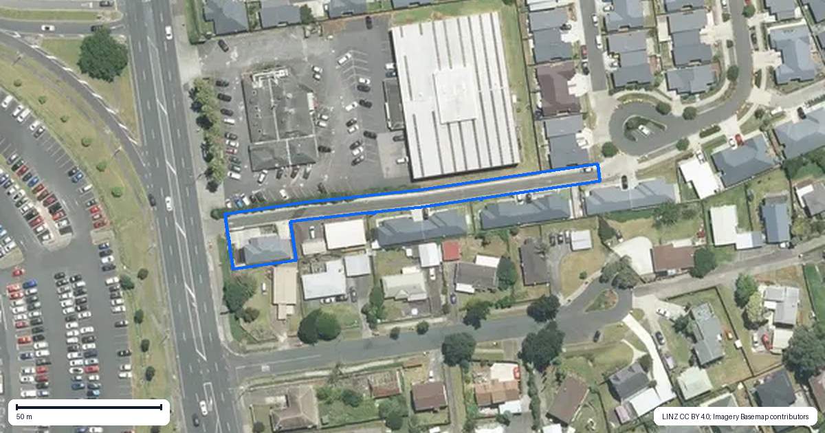 Property context map for 1 Sagar Lane, Wiri, Auckland