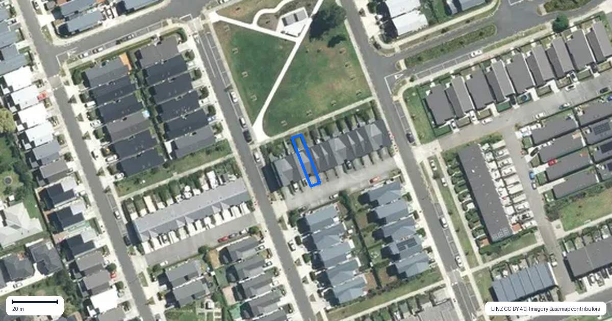 Property context map for 17 Alliance Lane, Papakura