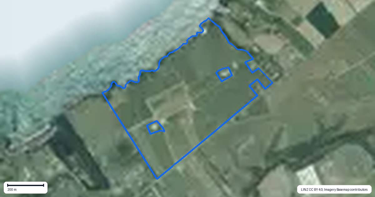 Property context map for 201 Mokau Road, Urenui