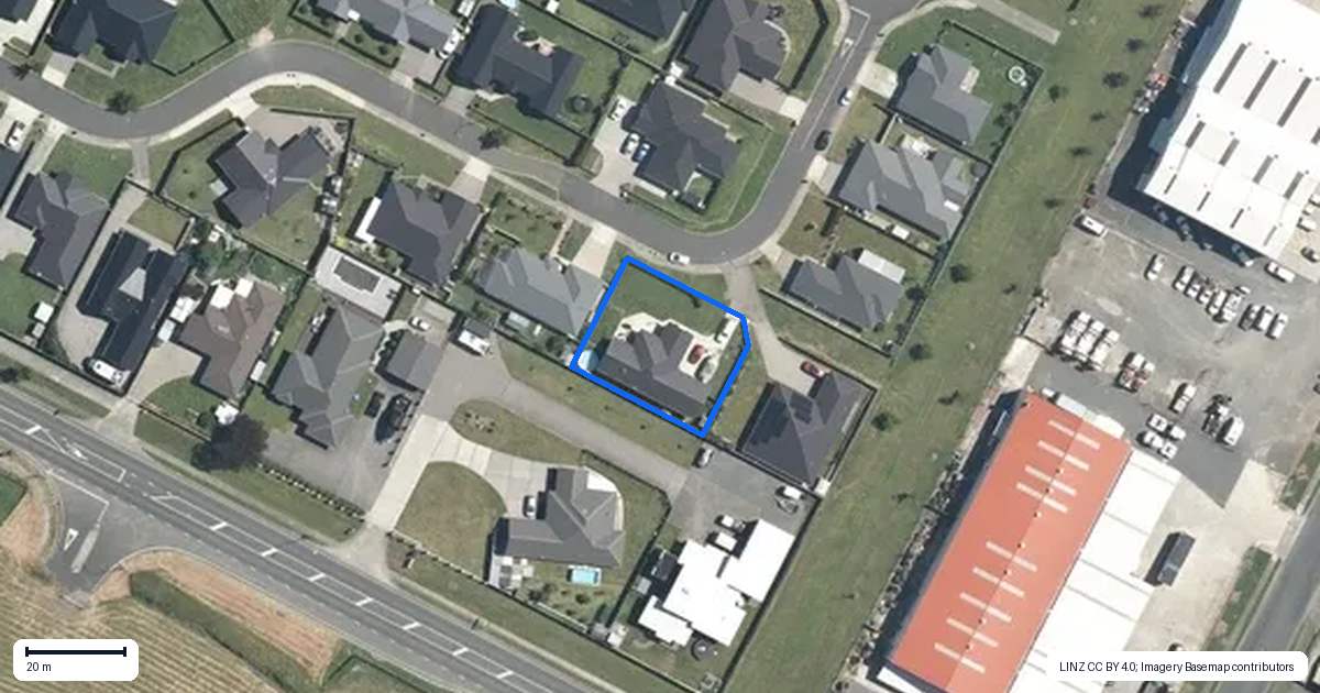 Property context map for 16 Sadie Drive, Matamata