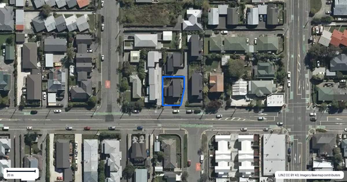 Property context map for 1/177 Edgeware Road, Edgeware, Christchurch