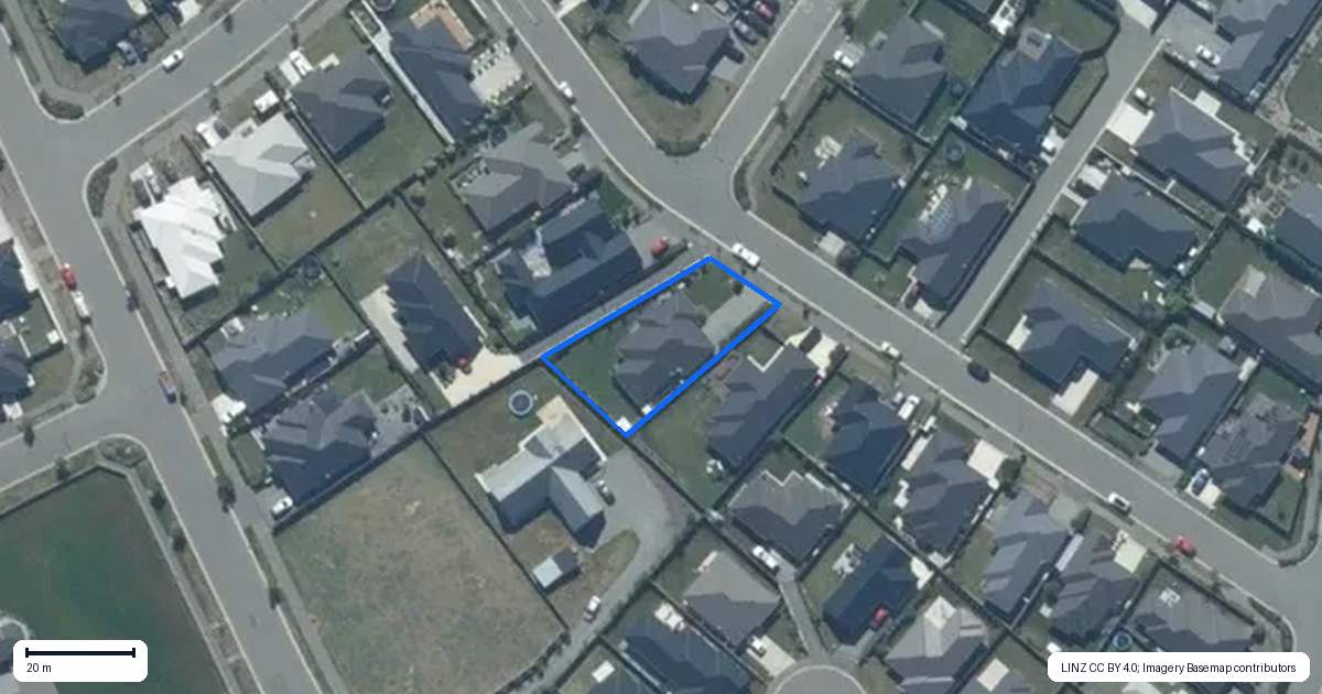 Property context map for 13 Lucca Crescent, Rolleston