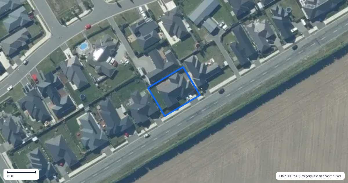 Property context map for 764 Selwyn Road, Rolleston