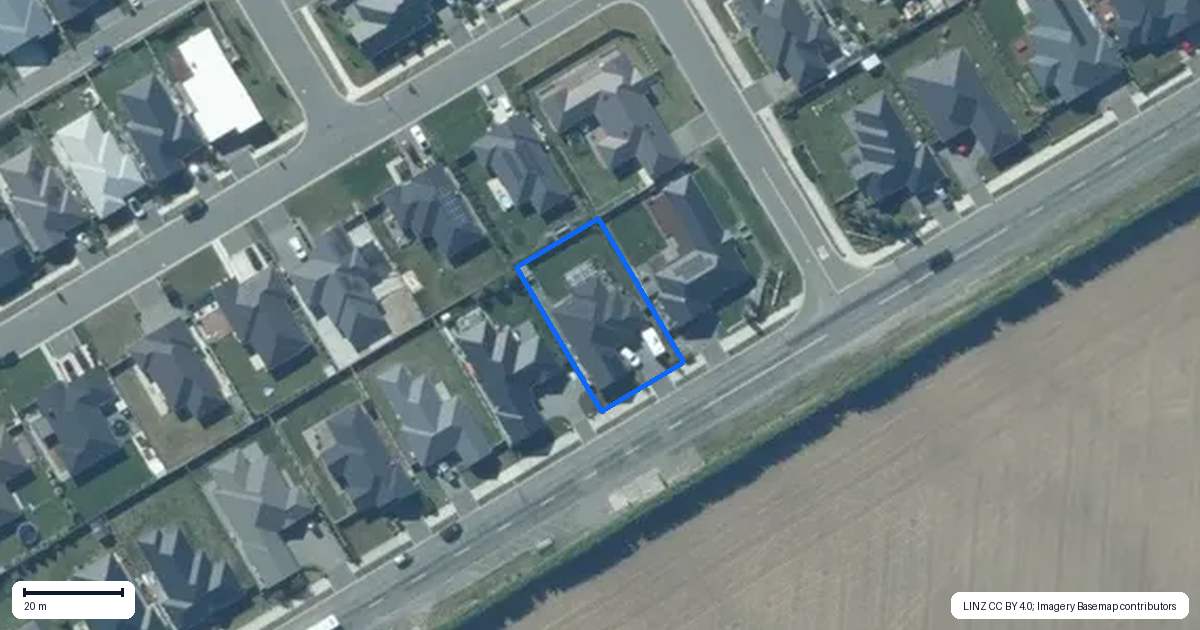 Property context map for 780 Selwyn Road, Rolleston
