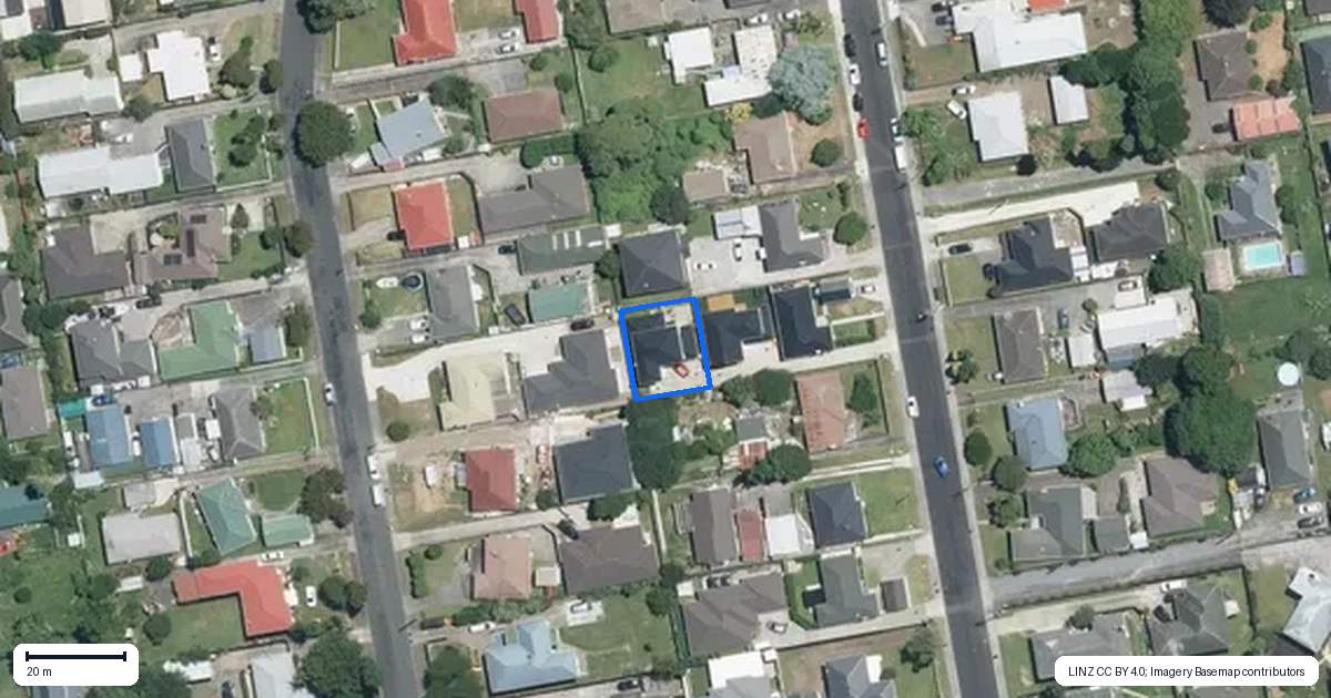 Property context map for 15B George Street, Papakura