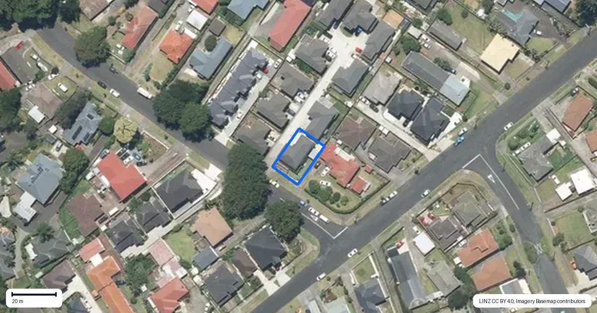 Property context map for 1 Papahou Lane, Papatoetoe, Auckland