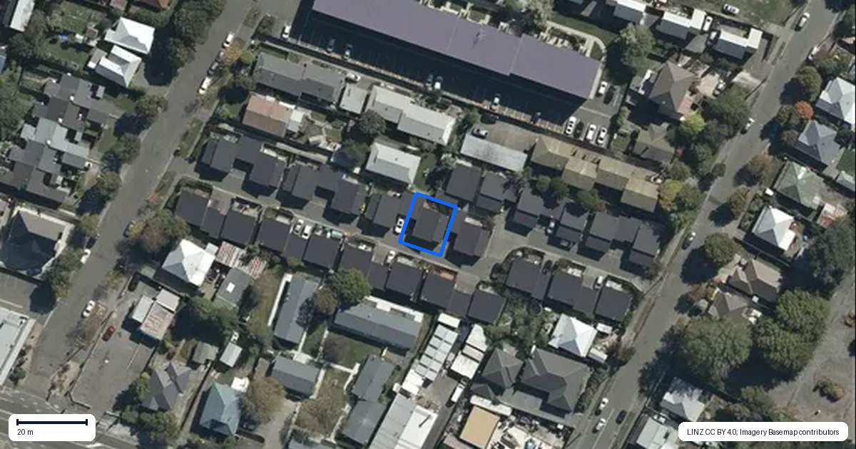 Property context map for 11 League Lane, Phillipstown, Christchurch